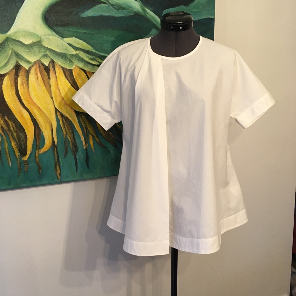 🇮🇹 Zanetti 1965 Cotton Pleat Front Blouse